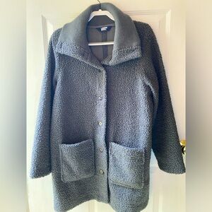 Lands End Boucle Fleece Coat